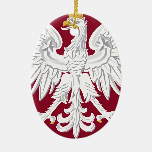 Poland Coat of Arms Ceramic Ornament (Front)