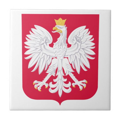 Poland Coat Of Arms Ceramic Tile