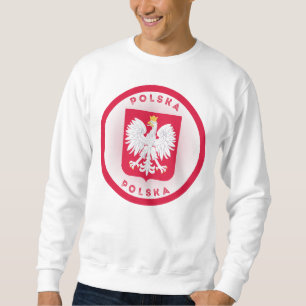 Poland Coat of Arms Circle Shape Sweatshirt