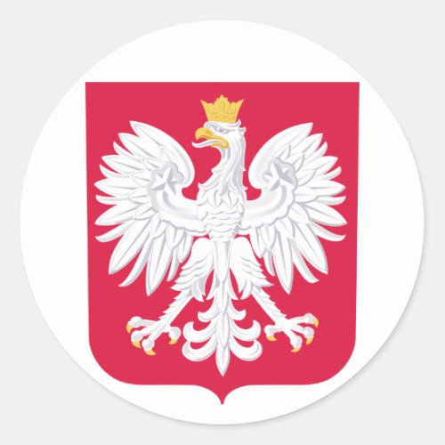 Poland Coat of Arms Classic Round Sticker