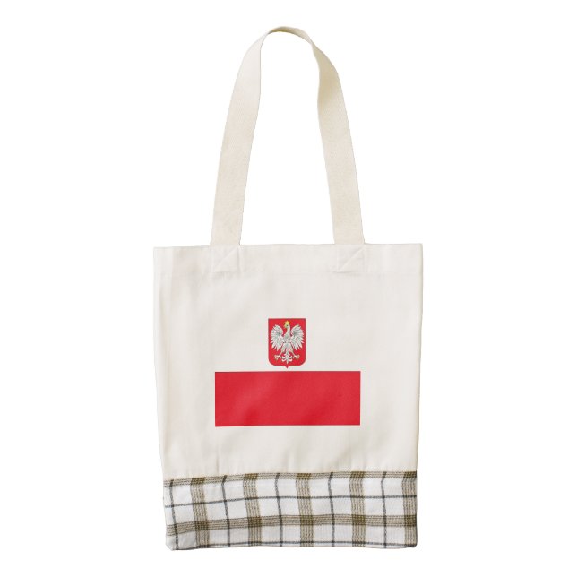 Poland Coat of Arms Flag Zazzle HEART Tote Bag (Front)