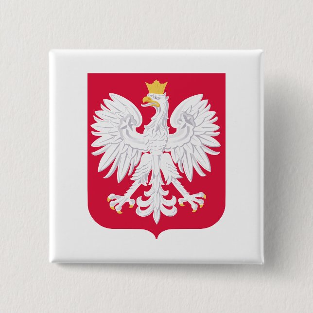 Poland Coat of Arms Pinback Button (Front)