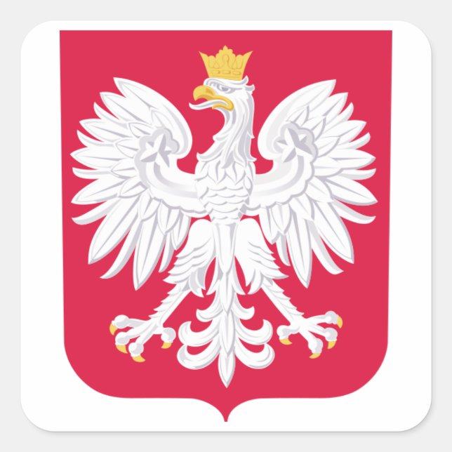 Poland Coat of Arms Square Sticker (Front)