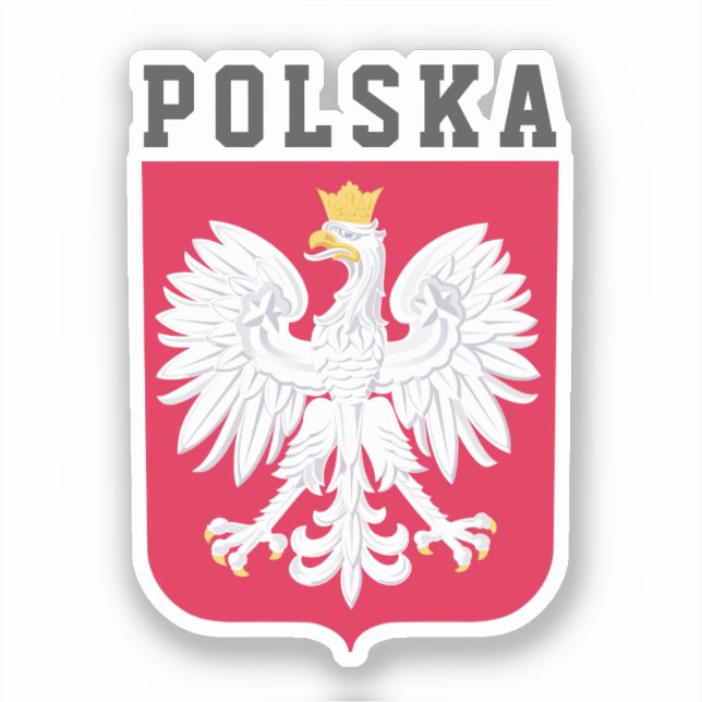 Poland coat of arms sticker (Front)