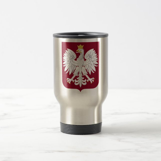 Poland Coat of Arms Travel Mug (Center)