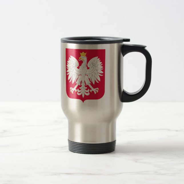 Poland Coat Of Arms Travel Mug (Right)