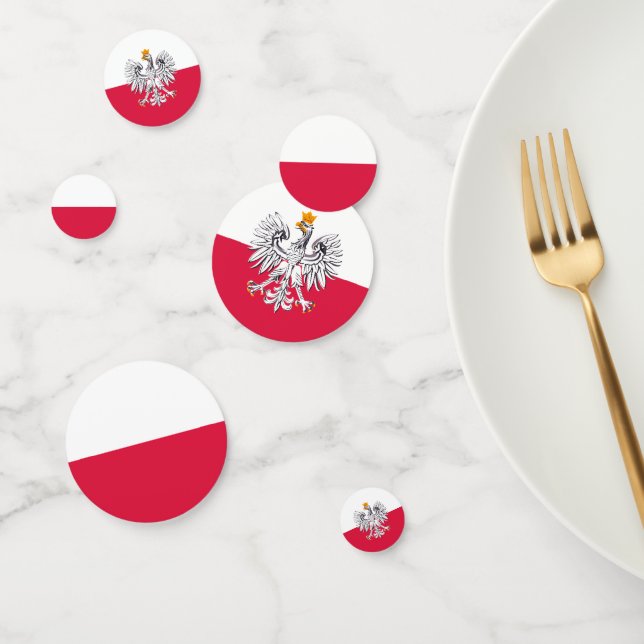 Poland Confetti, Eagle, Polish Flag Confetti (Group)