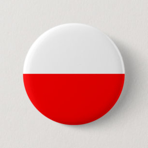 Poland country flag symbol red white button