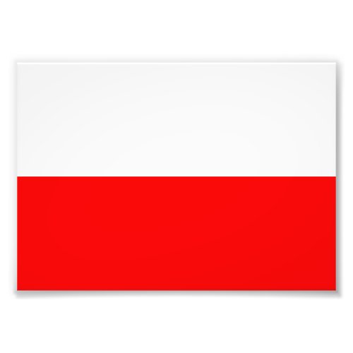 Poland country flag symbol red white photo print