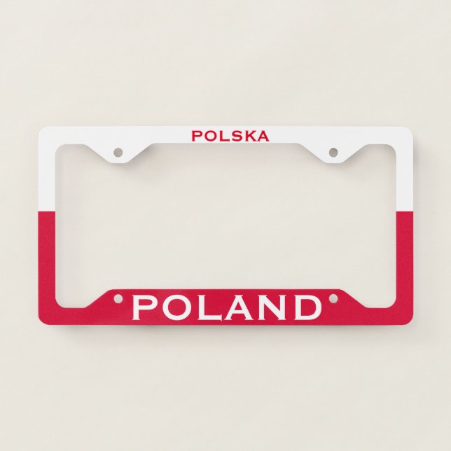 Poland Customizable License Plate Frame (Front)