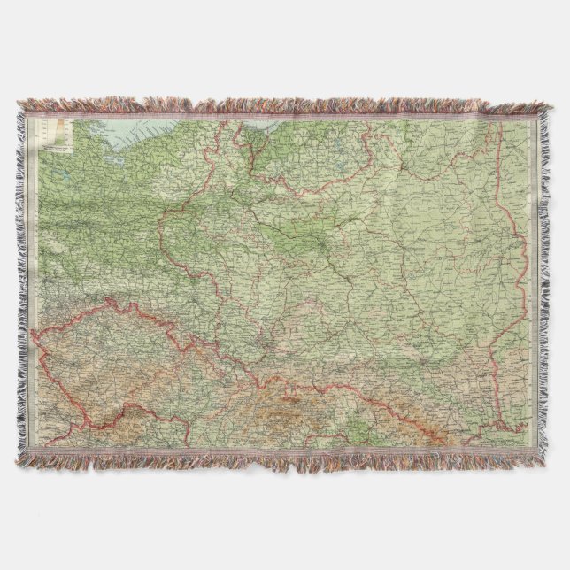 Poland & CzechoSlovakia Throw Blanket (Front)