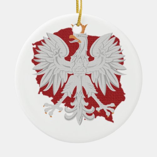 Poland Eagle Ceramic Ornament