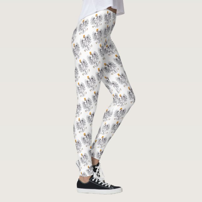 Poland & Eagle, Polish Flag fashion /sport fan Leggings (Right)