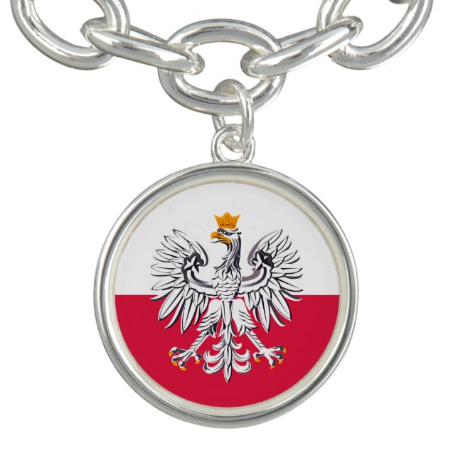 Poland & Eagle, Polish Flag fashion, travel/sports Bracelet (Design)