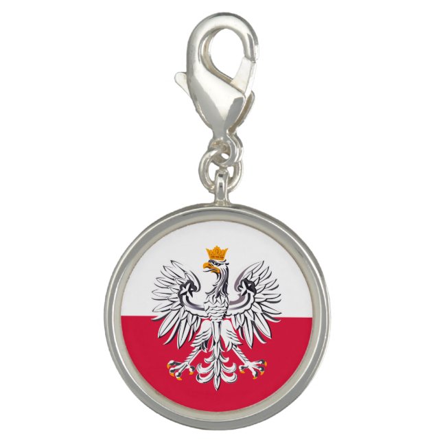 Poland & Eagle, Polish Flag fashion, travel/sports Charm (Front)
