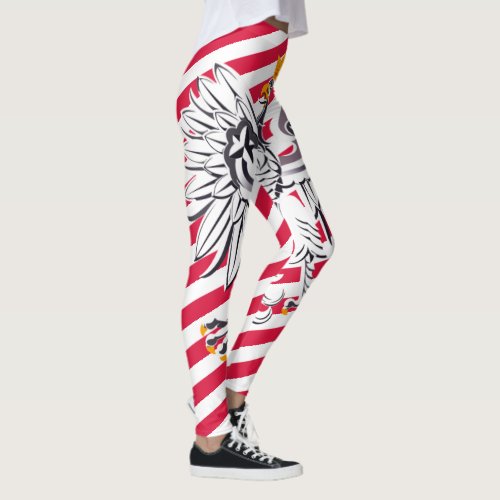 Poland  Eagle Polish Flag fashion travel sports Leggings