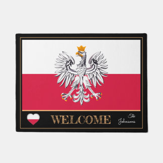 Poland & Eagle, Polish Flag house mats /Welcome