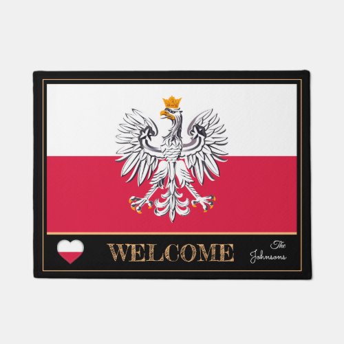 Poland  Eagle Polish Flag house mats Welcome