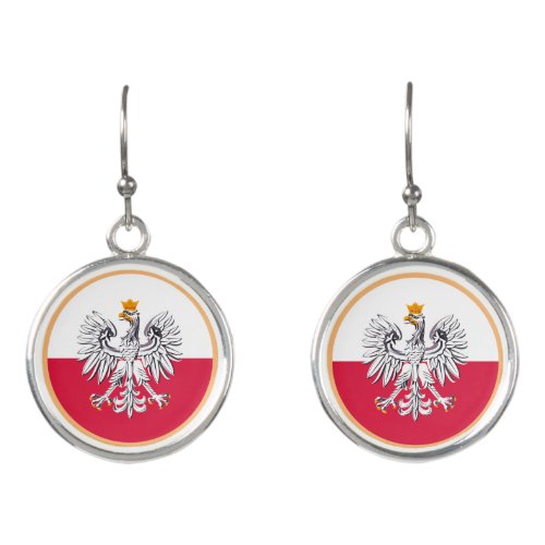 Poland  Eagle Polish flag trendy fashion Polska Earrings