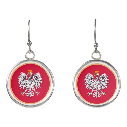 Poland  Eagle Polish flag trendy fashion Polska Earrings