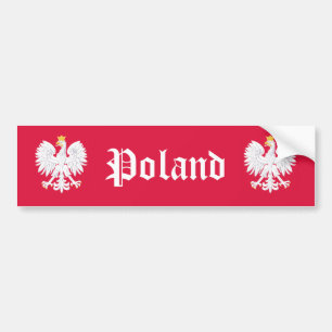 Poland Eagle Polska Polish Red Crest Bumper Sticker