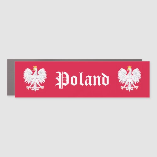Poland Eagle Polska Polish Red Crest Car Magnet