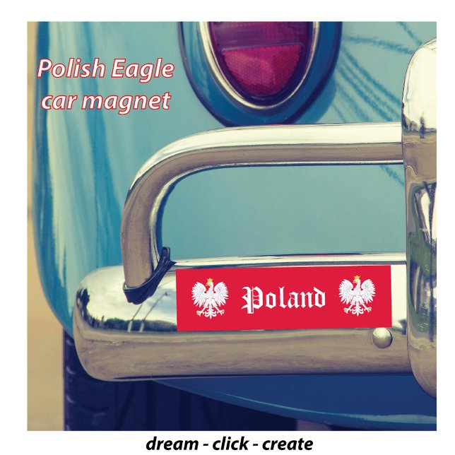 Poland Eagle Polska Polish Red Crest Car Magnet (Creator Uploaded)