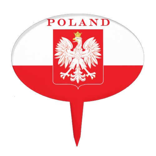 Poland Eagle Red Shield Cake Topper
