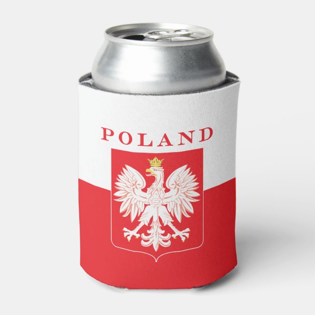 Poland Eagle Red Shield Can Cooler (Can Front)