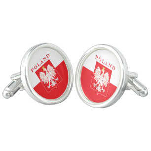 Poland Eagle Red Shield Cufflinks