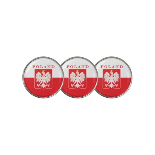 Poland Eagle Red Shield Golf Ball Marker