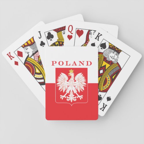 Poland Eagle Red Shield Playing Cards