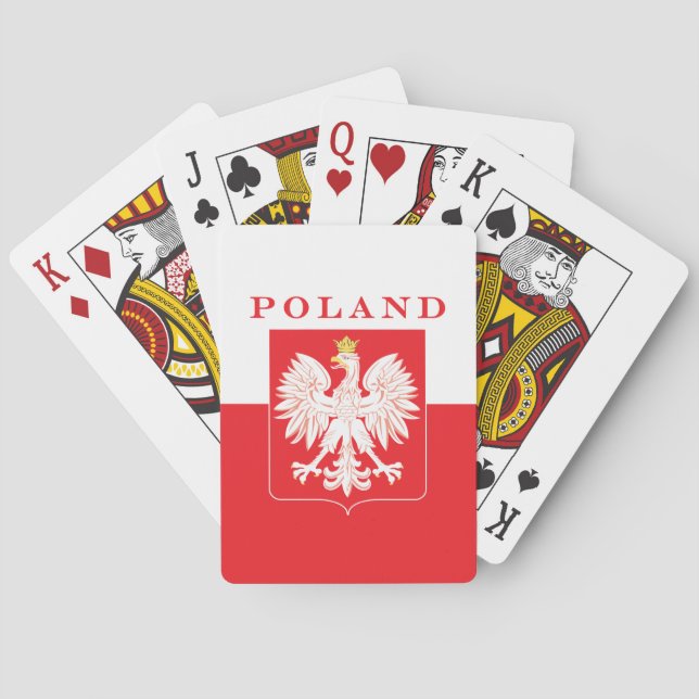 Poland Eagle Red Shield Poker Cards (Back)