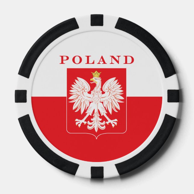 Poland Eagle Red Shield Poker Chips (Front)