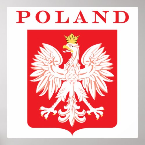 Poland Eagle Red Shield Poster