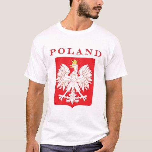 Poland Eagle Red Shield T_Shirt
