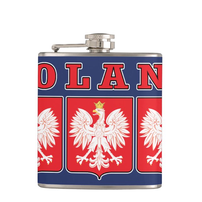 Poland Eagle Shields Flask (Front)