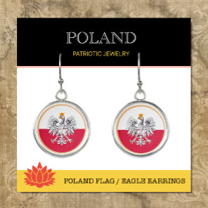 Poland Earrings, Eagle, Polish flag / Polska Earrings