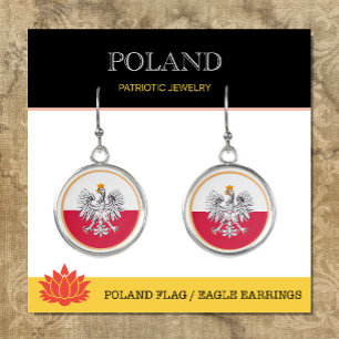 Poland Earrings, Eagle, Polish flag / Polska Earrings