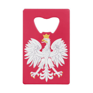 poland emblem credit card bottle opener