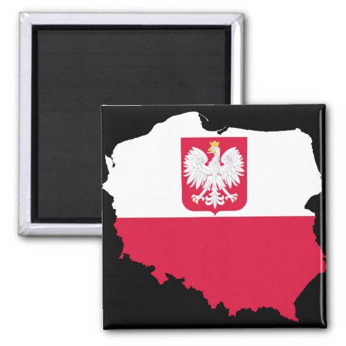 Poland Emblem Map Magnet