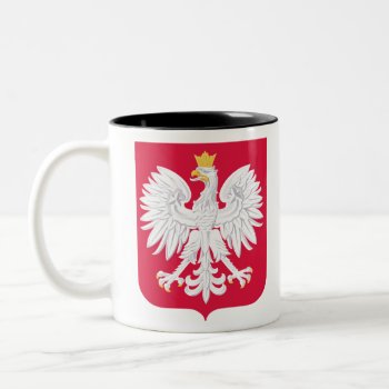 Poland Emblem Two-tone Coffee Mug by flagart at Zazzle
