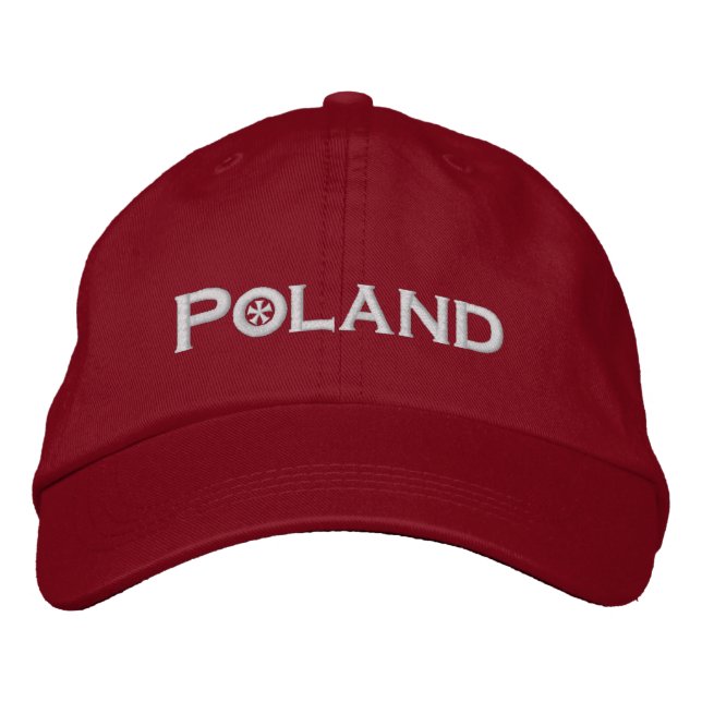 Poland Embroidered Baseball Hat (Front)