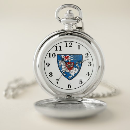 Poland Family Crest Coat of Arms Pocket Watch