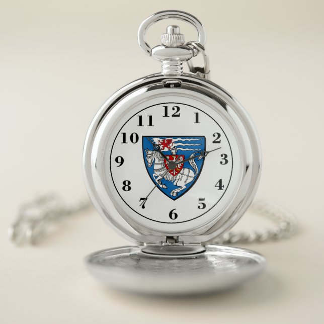 Poland Family Crest Coat of Arms Pocket Watch (Inside)