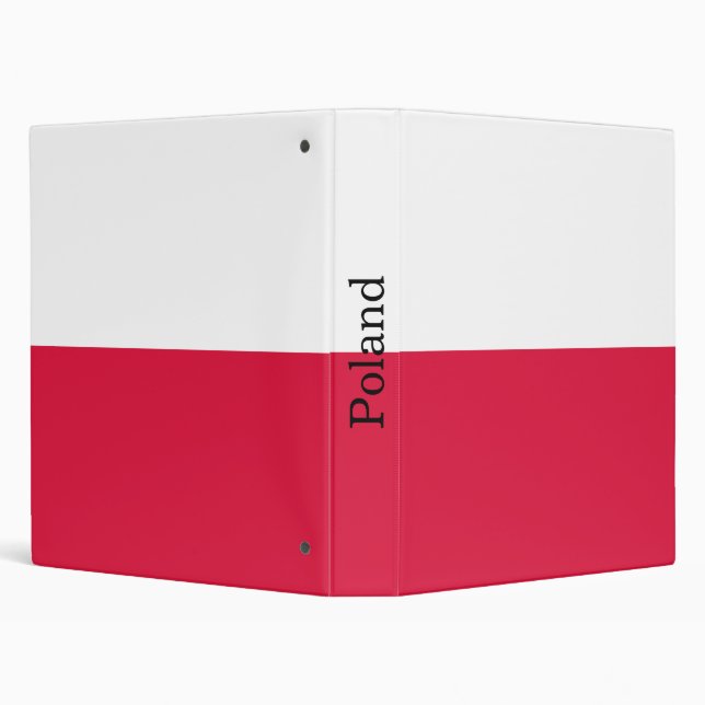 Poland Flag 3 Ring Binder (Background)