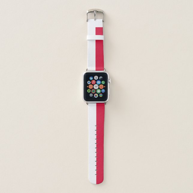 Poland Flag Apple Watch Band (Front)
