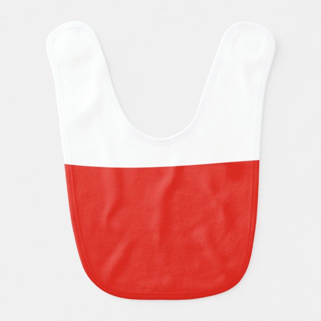 Poland flag baby bib (Front)