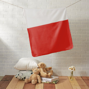 Poland flag baby blanket