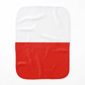 Poland flag baby burp cloth